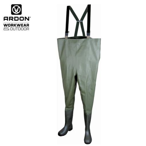 Slika Čizme ARDON®CHEST WADERS OB, PVC ribičke s naramenicama, zelene