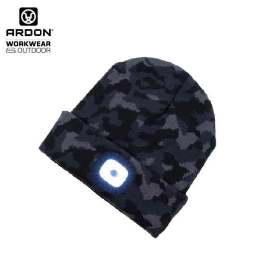 Slika Zimska kapa ARDON®BOAST s LED svjetiljkom maskirno crna